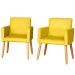 2 Poltronas Resistente para Recepção Confortável Escritório MOBLAN decor