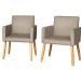 2 Poltronas Resistente para Recepção Confortável Escritório MOBLAN decor