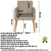 2 Poltronas Resistente para Recepção Confortável Escritório MOBLAN decor