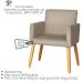 2 Poltronas Resistente para Recepção Confortável Escritório MOBLAN decor