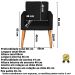 2 Poltronas Resistente para Recepção Confortável Escritório MOBLAN decor
