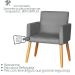 2 Poltronas Resistente para Recepção Confortável Escritório MOBLAN decor