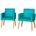 2 Poltronas Resistente para Recepção Confortável Escritório MOBLAN decor