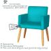 2 Poltronas Resistente para Recepção Confortável Escritório MOBLAN decor