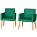 2 Poltronas Resistente para Recepção Confortável Escritório MOBLAN decor