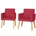 2 Poltronas Resistente para Recepção Confortável Escritório MOBLAN decor