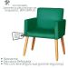 2 Poltronas Resistente para Recepção Confortável Escritório MOBLAN decor