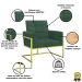 2 Poltronas com Base de Ferro Dourada Reforçada para Recepção MOBLAN decor