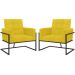 2 Poltronas com Base de Ferro Reforçada para Recepção MOBLAN decor