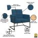 2 Poltronas com Base de Ferro Reforçada para Recepção MOBLAN decor
