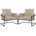 2 Poltronas com Base de Ferro Reforçada para Recepção MOBLAN decor