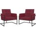 2 Poltronas com Base de Ferro Reforçada para Recepção MOBLAN decor