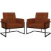 2 Poltronas com Base de Ferro Reforçada para Recepção MOBLAN decor