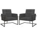 2 Poltronas com Base de Ferro Reforçada para Recepção MOBLAN decor