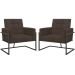 2 Poltronas com Base de Ferro Reforçada para Recepção MOBLAN decor