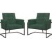 2 Poltronas com Base de Ferro Reforçada para Recepção MOBLAN decor