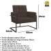 2 Poltronas com Base de Ferro Reforçada para Recepção MOBLAN decor