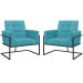 2 Poltronas com Base de Ferro Reforçada para Recepção MOBLAN decor