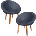 2 Poltronas moderna confortável para Sala de espera Corino Recepção MOBLAN decor