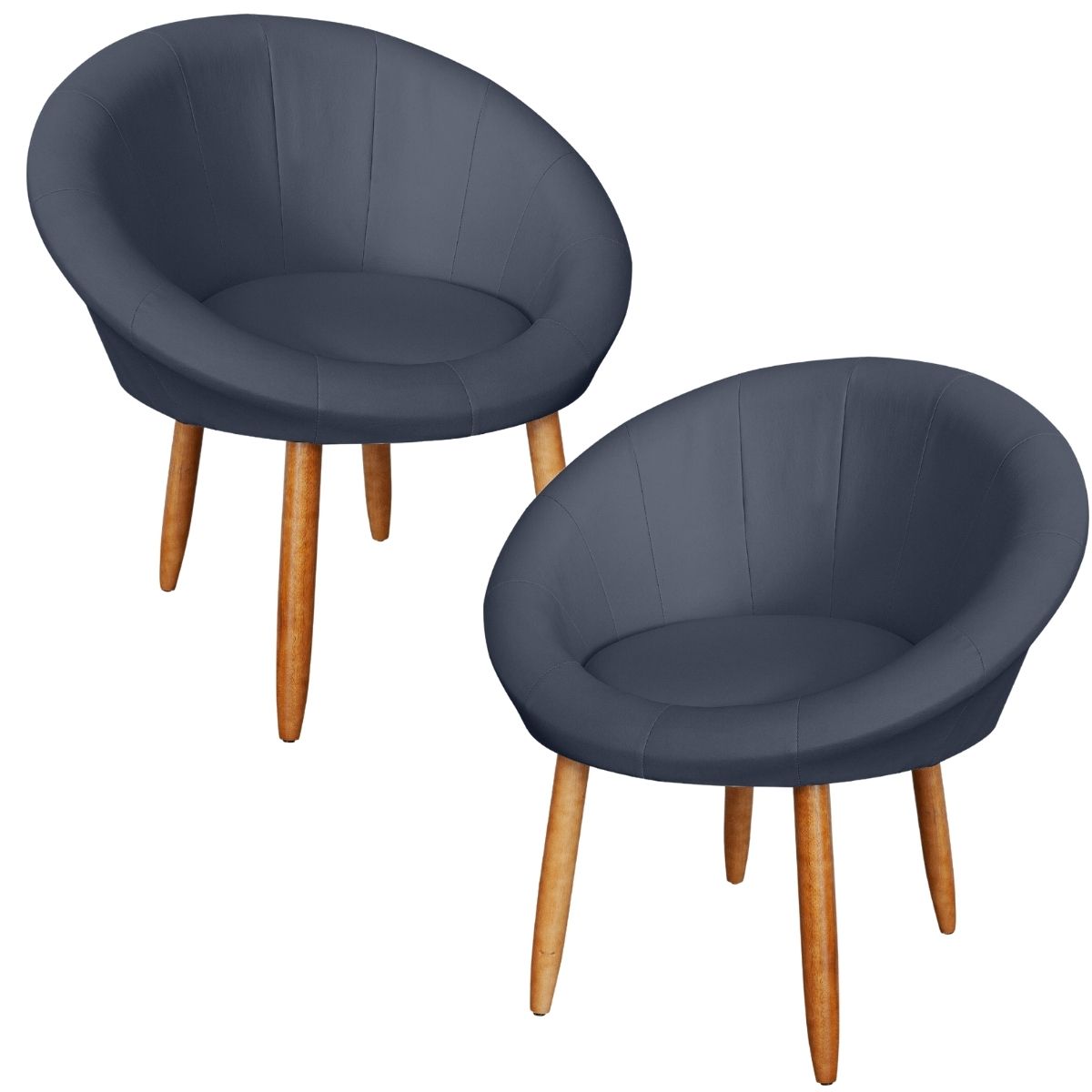 2 Poltronas moderna confortável para Sala de espera Corino Recepção MOBLAN decor