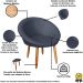 2 Poltronas moderna confortável para Sala de espera Corino Recepção MOBLAN decor