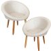 2 Poltronas moderna confortável para Sala de espera Corino Recepção MOBLAN decor