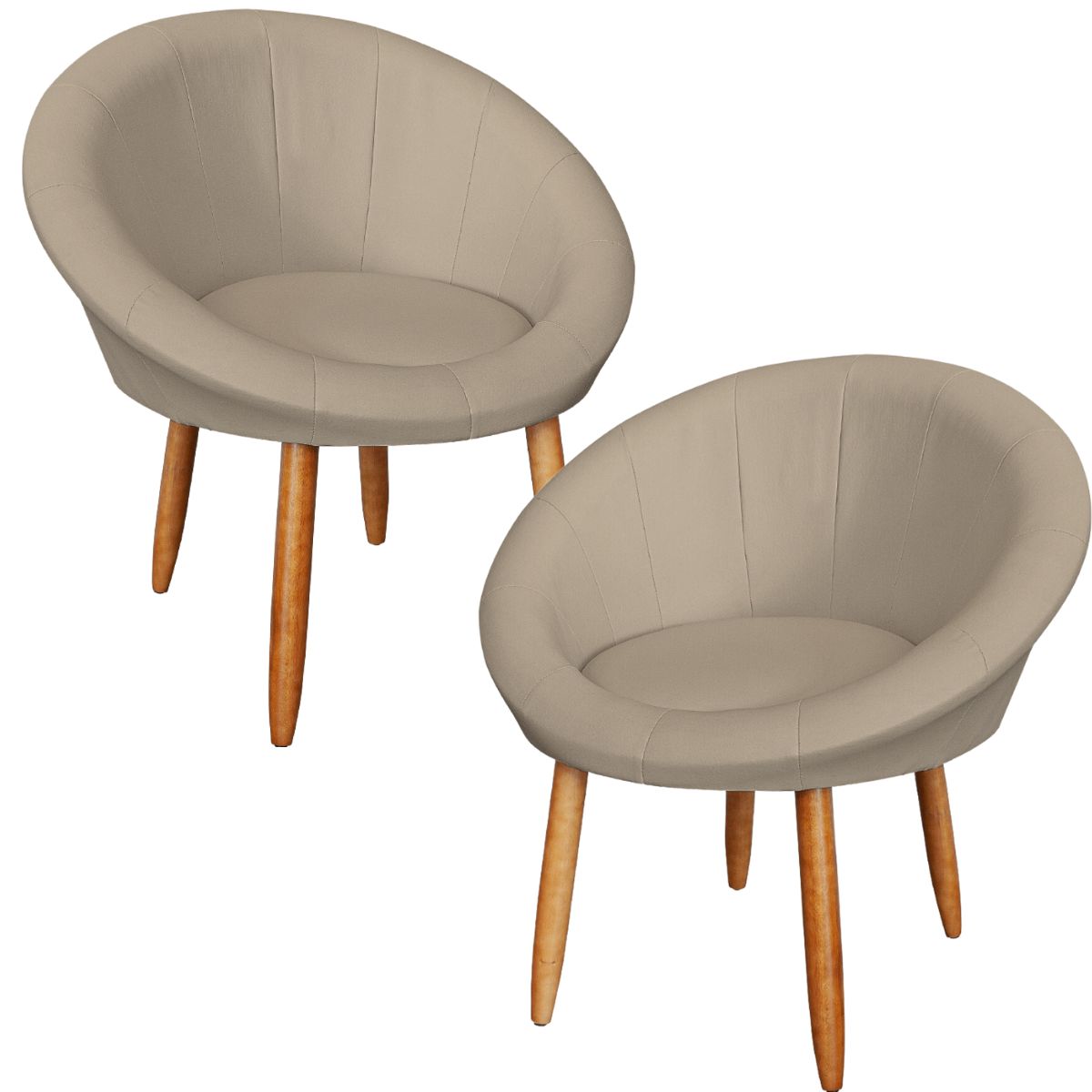 2 Poltronas moderna confortável para Sala de espera Corino Recepção MOBLAN decor