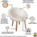 2 Poltronas moderna confortável para Sala de espera Corino Recepção MOBLAN decor