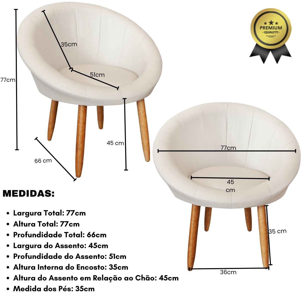 2 Poltronas moderna confortável para Sala de espera Corino Recepção MOBLAN decor