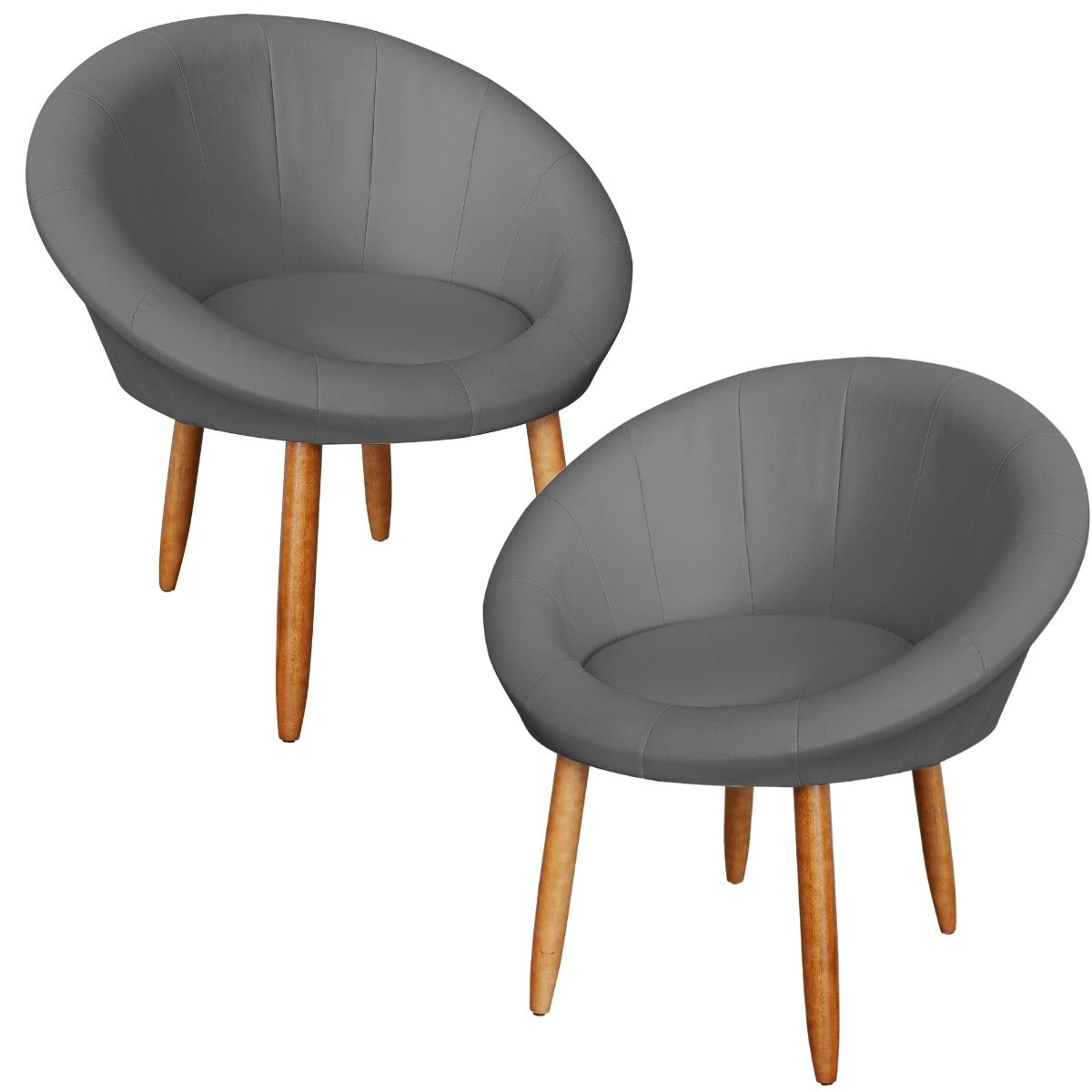 2 Poltronas moderna confortável para Sala de espera Corino Recepção MOBLAN decor