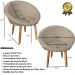 2 Poltronas moderna confortável para Sala de espera Corino Recepção MOBLAN decor