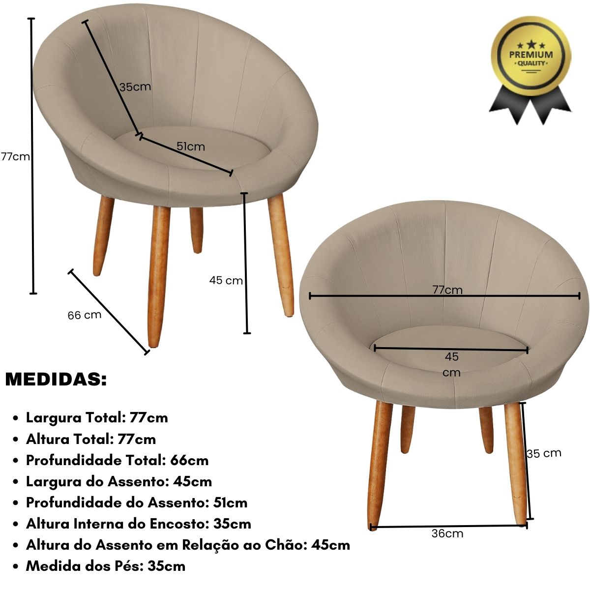 2 Poltronas moderna confortável para Sala de espera Corino Recepção MOBLAN decor