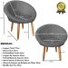 2 Poltronas moderna confortável para Sala de espera Corino Recepção MOBLAN decor