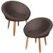 2 Poltronas moderna confortável para Sala de espera Corino Recepção MOBLAN decor