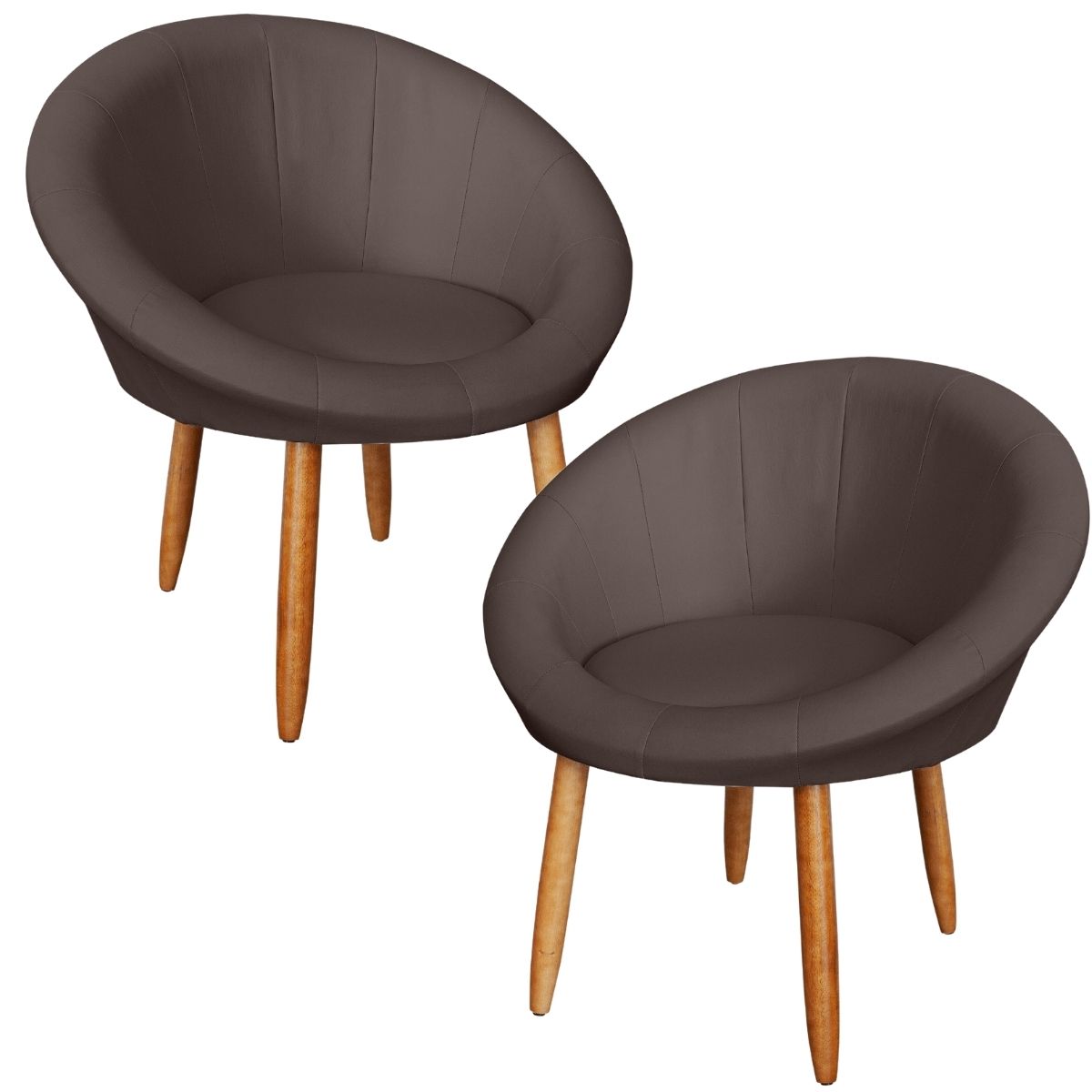 2 Poltronas moderna confortável para Sala de espera Corino Recepção MOBLAN decor
