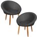 2 Poltronas moderna confortável para Sala de espera Corino Recepção MOBLAN decor