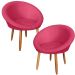 2 Poltronas moderna confortável para Sala de espera Corino Recepção MOBLAN decor