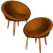 2 Poltronas moderna confortável para Sala de espera Corino Recepção MOBLAN decor