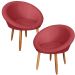 2 Poltronas moderna confortável para Sala de espera Corino Recepção MOBLAN decor