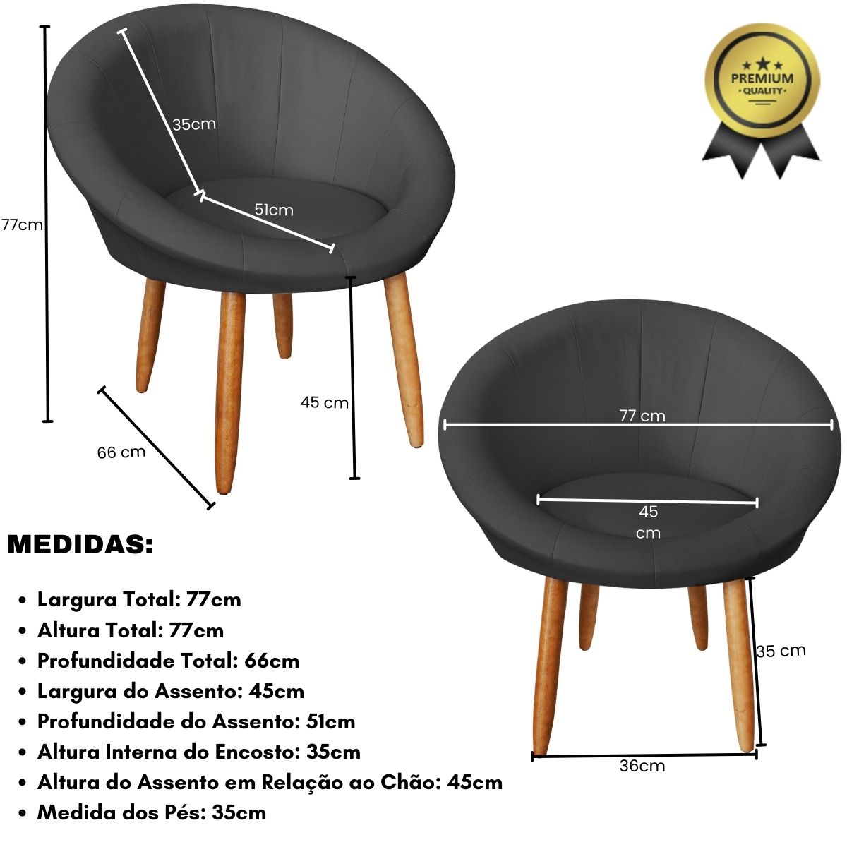 2 Poltronas moderna confortável para Sala de espera Corino Recepção MOBLAN decor