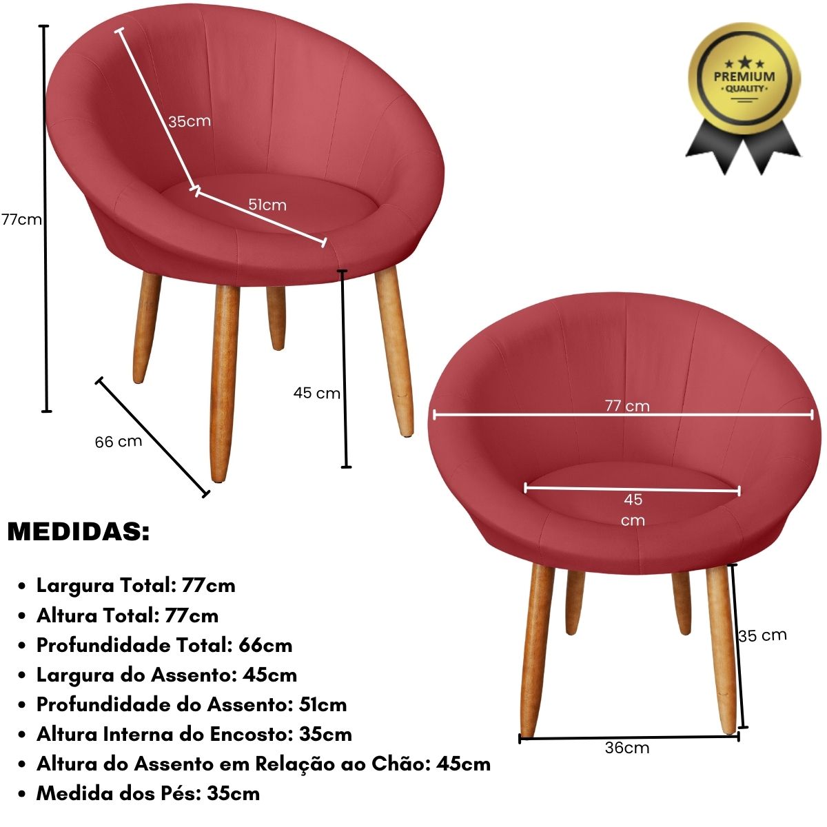 2 Poltronas moderna confortável para Sala de espera Corino Recepção MOBLAN decor