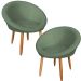 2 Poltronas moderna confortável para Sala de espera Corino Recepção MOBLAN decor