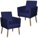 2 Poltronas para Clínica Resistente Recepção Corino Sala de Estar MOBLAN decor