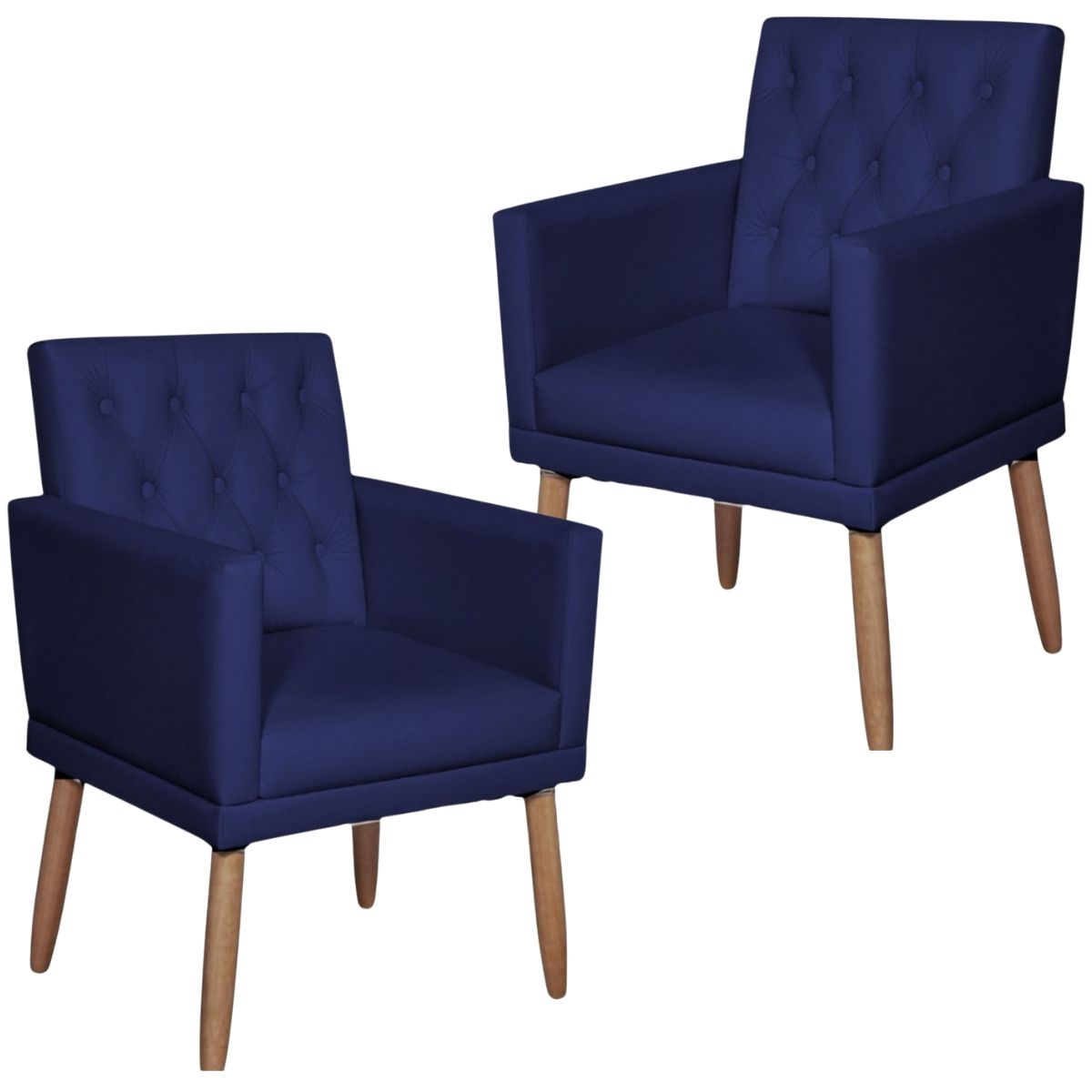 2 Poltronas para Clínica Resistente Recepção Corino Sala de Estar MOBLAN decor