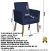 2 Poltronas para Clínica Resistente Recepção Corino Sala de Estar MOBLAN decor