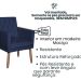 2 Poltronas para Clínica Resistente Recepção Corino Sala de Estar MOBLAN decor