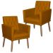 2 Poltronas para Clínica Resistente Recepção Corino Sala de Estar MOBLAN decor