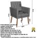2 Poltronas para Clínica Resistente Recepção Corino Sala de Estar MOBLAN decor