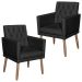 2 Poltronas para Clínica Resistente Recepção Corino Sala de Estar MOBLAN decor