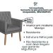 2 Poltronas para Clínica Resistente Recepção Corino Sala de Estar MOBLAN decor